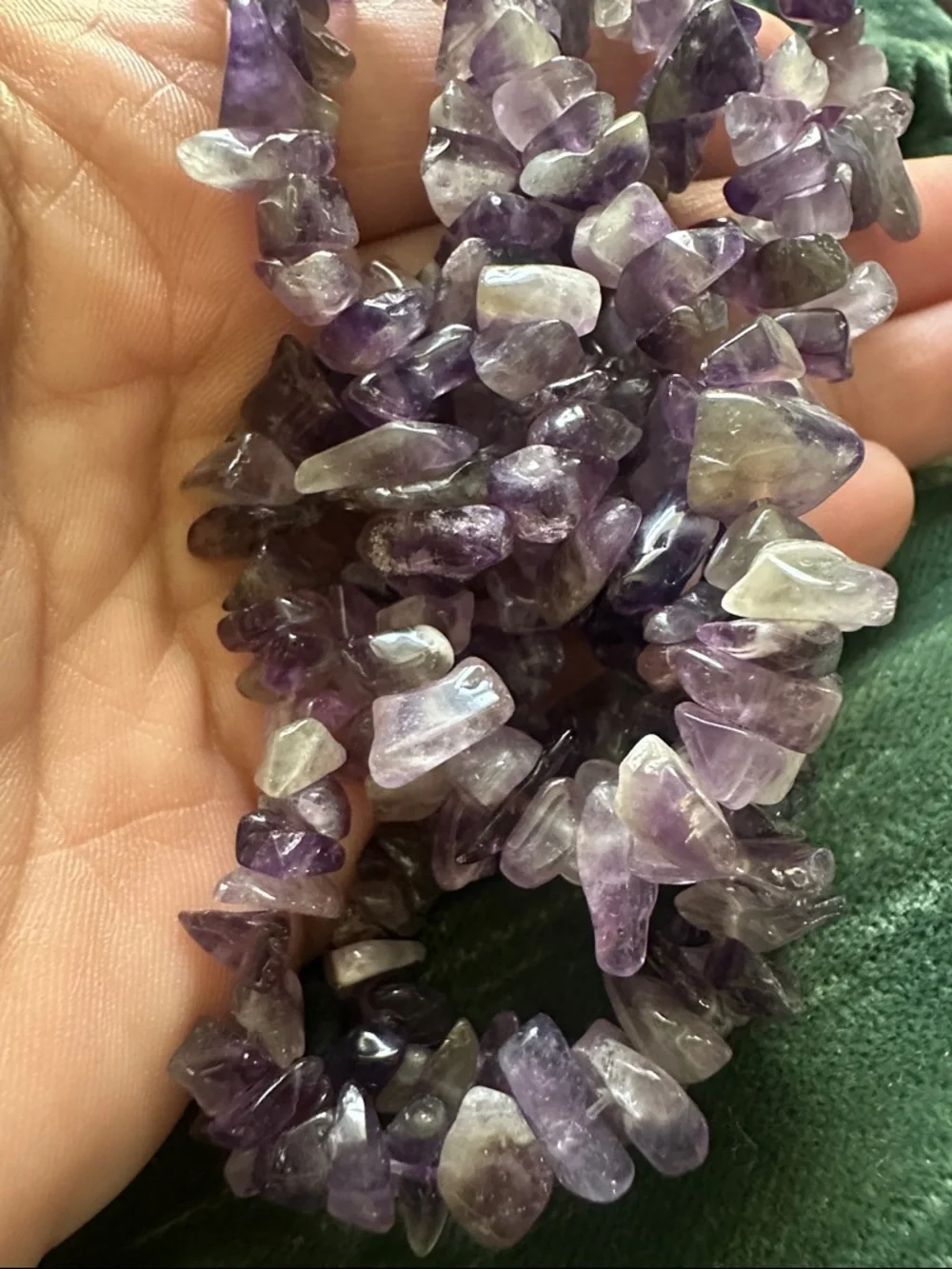 Amethyst Chip Bead Necklace